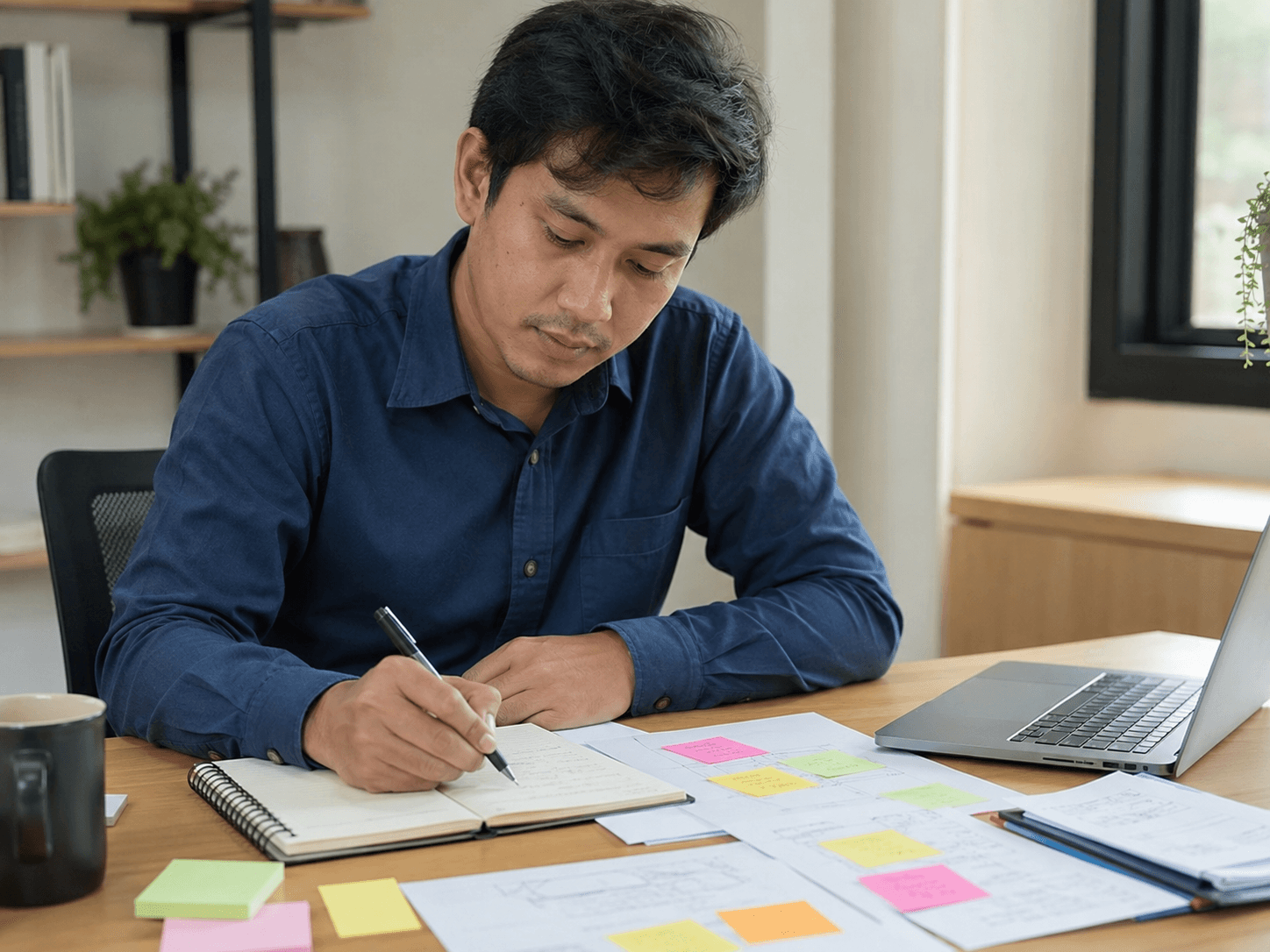 Profesional menulis dan menyusun catatan pengalaman kerja