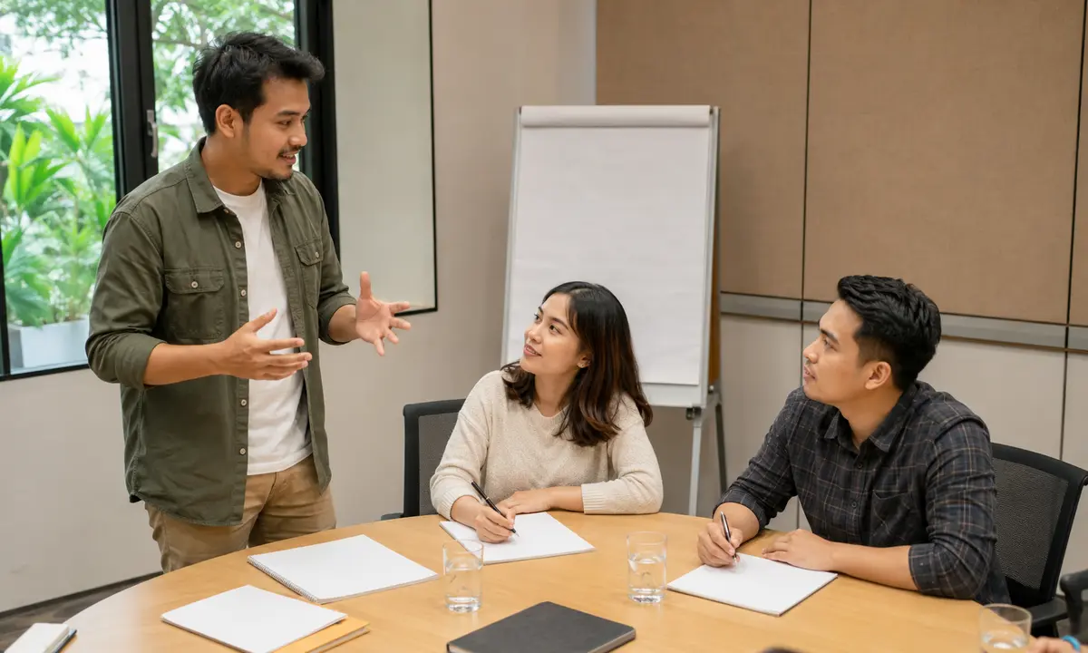 Profesional Indonesia melakukan group exercise assessment center