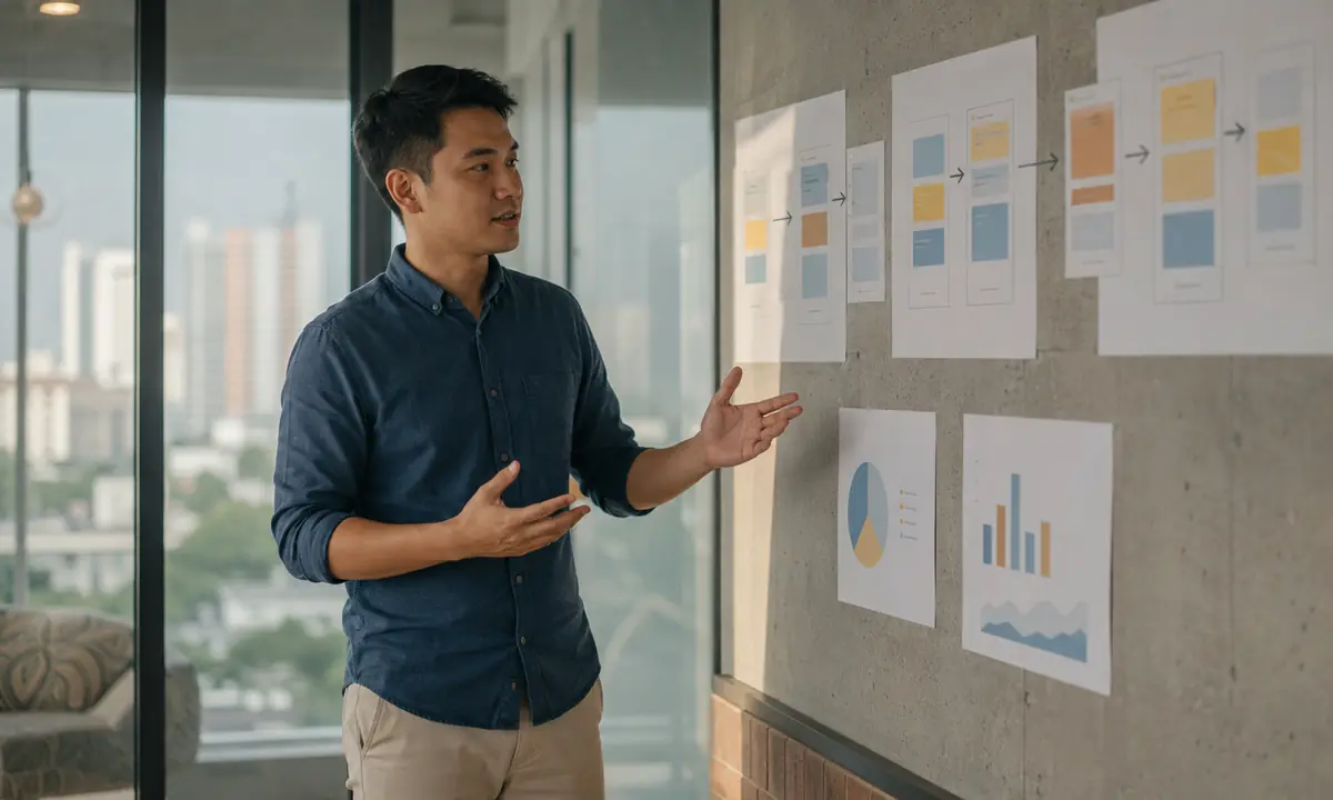 Profesional Indonesia mempresentasikan portfolio Product Manager